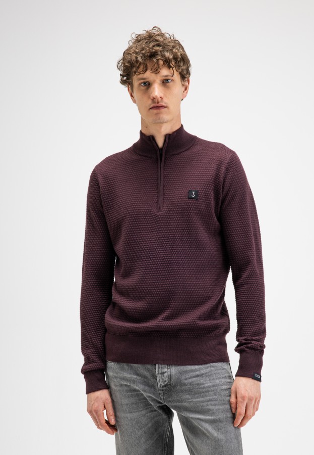 Afbeelding van Structure Half Zip M2626027 - Pasha Purple 845 Heren Trui - Butcher of Blue